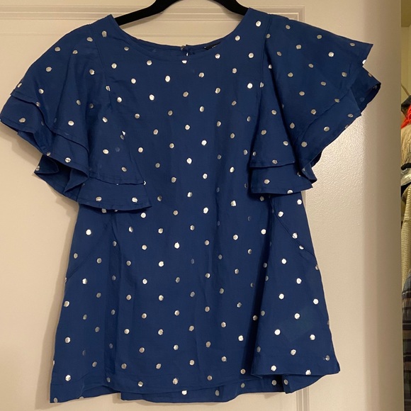 J. Crew Flutter Sleeve Top - Picture 4 of 7